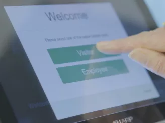 Finger-tapping-sign-in-screen